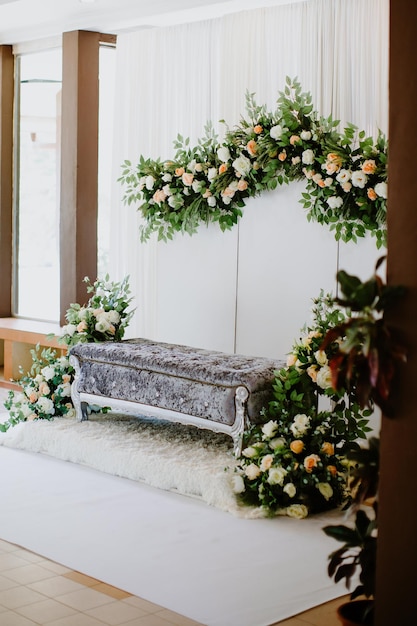 Decorazione di fiori al matrimonio malese