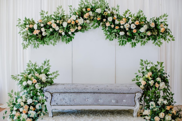 Decorazione di fiori al matrimonio malese