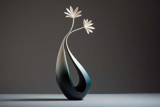 Decorazione di fiori di vaso moderno minimalista Generate Ai