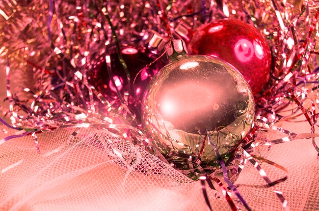 Decorazione di Natale Palline di Natale Composizione di Natale d'epoca