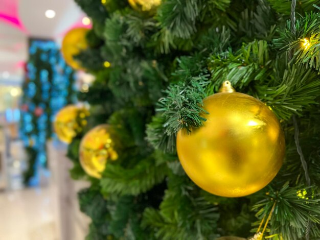 Decorazione di sfondo di Natale nel centro commerciale