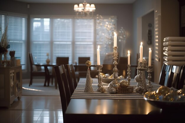 Decorazione Hanukah nell'interno del soggiorno