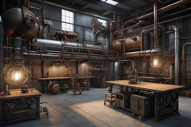 Decorazione industriale Steampunk