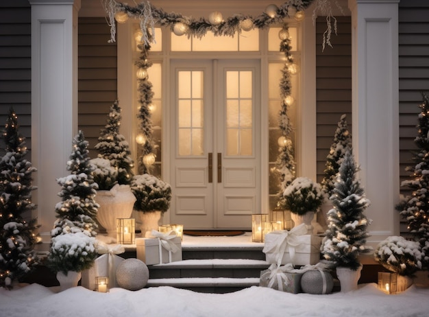 Decorazione natalizia per la porta di casa