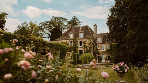 Decorazione nuziale con peonie decorazione floreale e celebrazione di eventi fiori di peonia e cerimonia nuziale nel giardino in stile country inglese