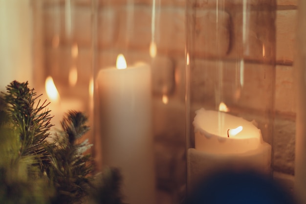 Decorazione per Natale e Capodanno. Candele