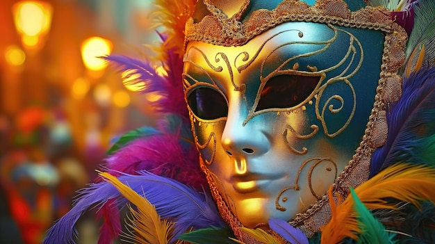 Decorazioni colorate per maschere di carnevale