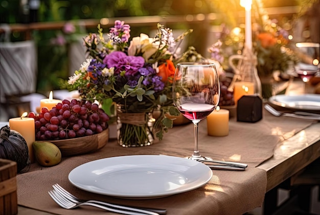 Decorazioni da tavola per le vacanze e la cena di nozze