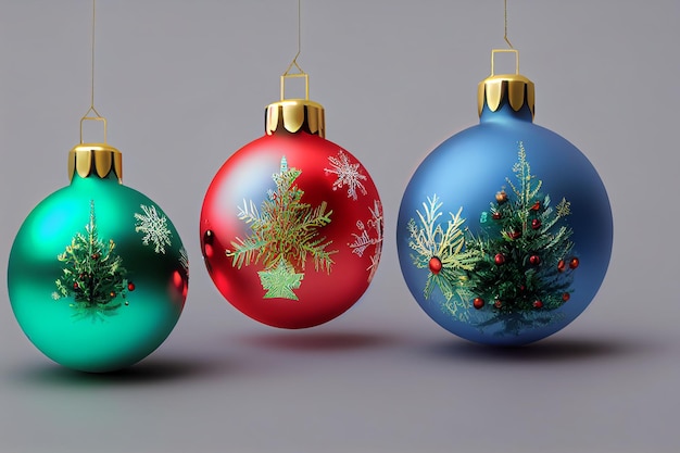 Decorazioni natalizie per l'albero di Natale 2023 Giocattoli multicolori per l'albero di Natale Vacanze