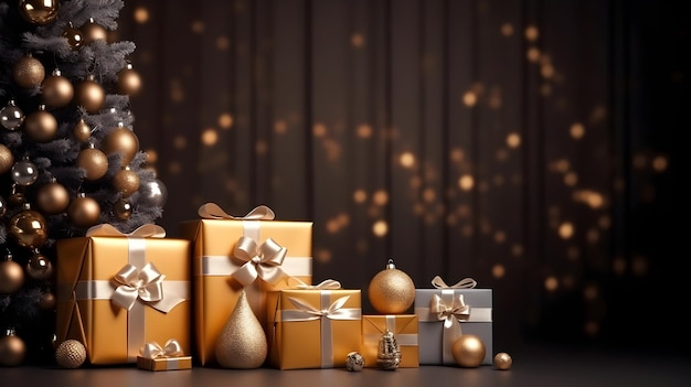 Decorazioni notturne Noel Golden per Natale e Capodanno