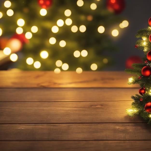 decorazioni per banner natalizi con sfondo in legno e regalo natalizio