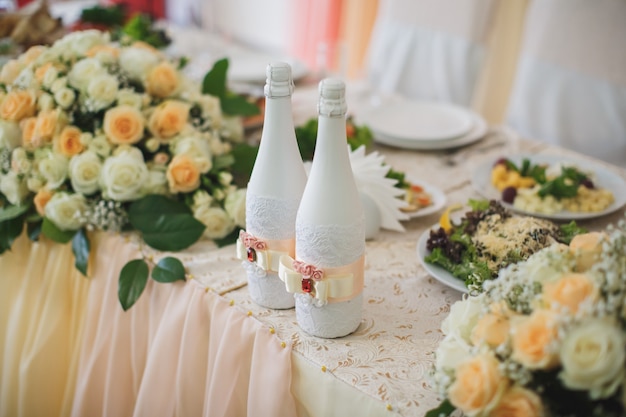 Decorazioni per eventi di matrimonio al ristorante