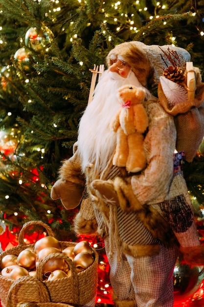 Decorazioni per il primo piano di Babbo Natale decorazioni per l'albero di Natale di capodanno