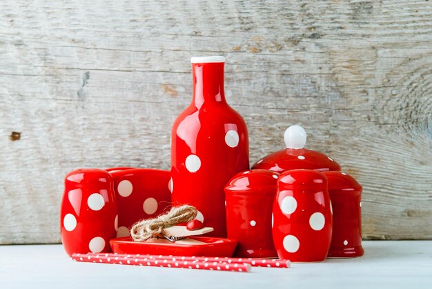 Decorazioni per la cucina di casa a pois