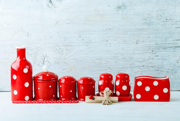 Decorazioni per la cucina di casa a pois