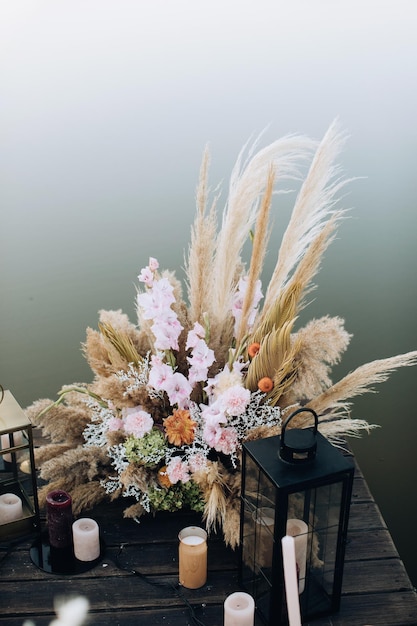 Decorazioni per matrimoni rustici e boho Organizzazione di matrimoni