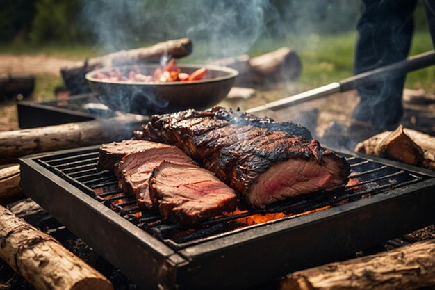 Default_A_smoky_BBQ_pit_filled_with_brisket_surrounded_by_oak_4jpg