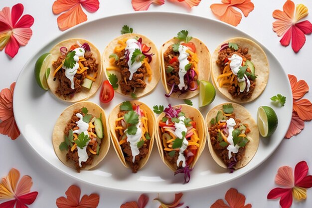 Default_Tacos_arranged_in_a_colorful_pattern_on_a_white_plate_2 4jpg