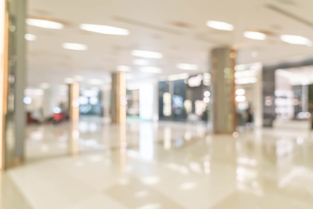 defocused luxury shopping mall and retail store
