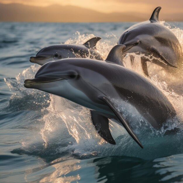 delfino che nuota nell'oceano