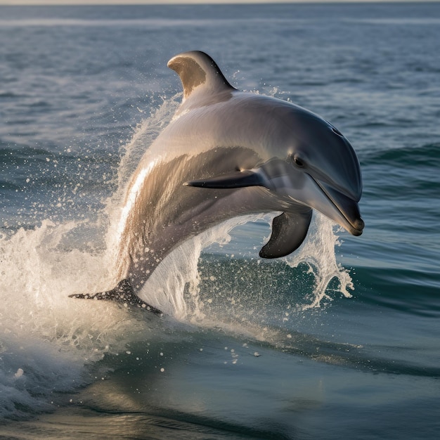 delfino che nuota nell'oceano