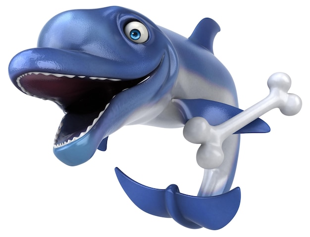 Delfino divertente - 3D Illustration