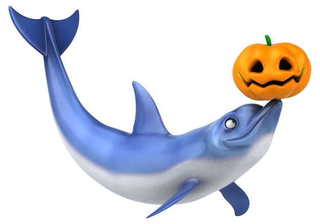 Delfino divertente - Illustrazione 3D