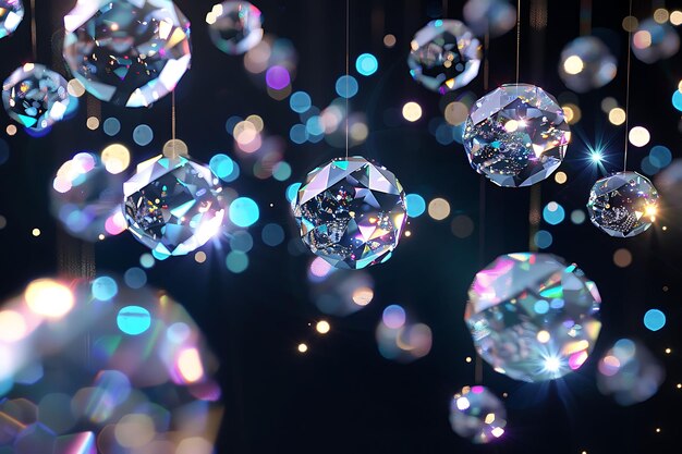 Delicata bolla di cristallo scintillante con intricata tessitura geometrica P Art sfondo carta da parati