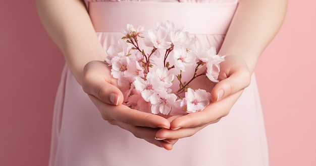 Delicato sfondo floreale naturale in colori pastello rosa chiaro Fiori