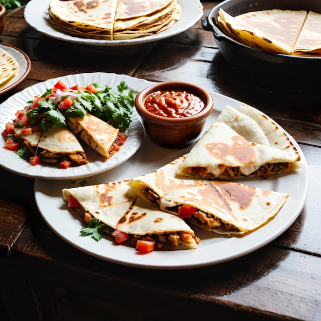 Delici quesadilla con ripieno di verdure