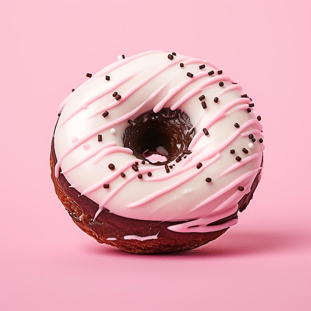 Delicious Donuts su sfondo bianco realizzato con Generative AI