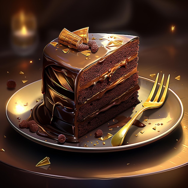 Delizia decadente della torta al cioccolato