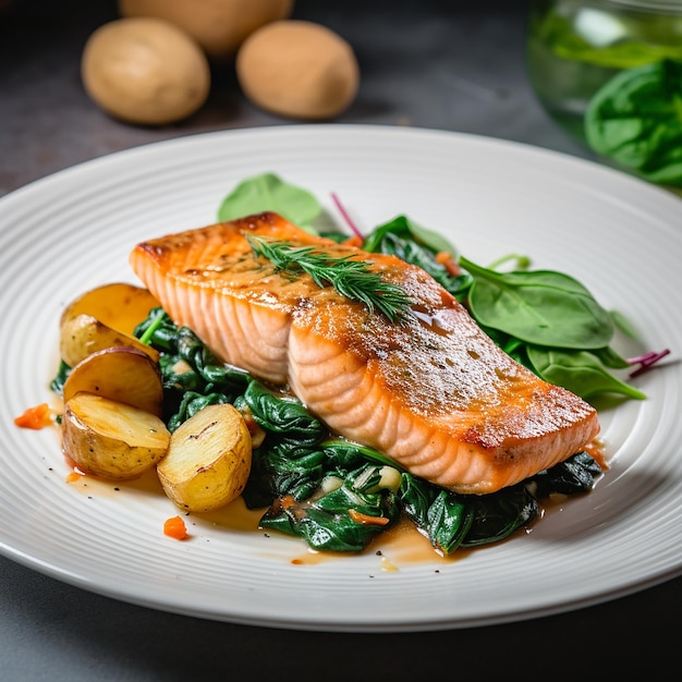 Delizia salata con salmone e spinaci