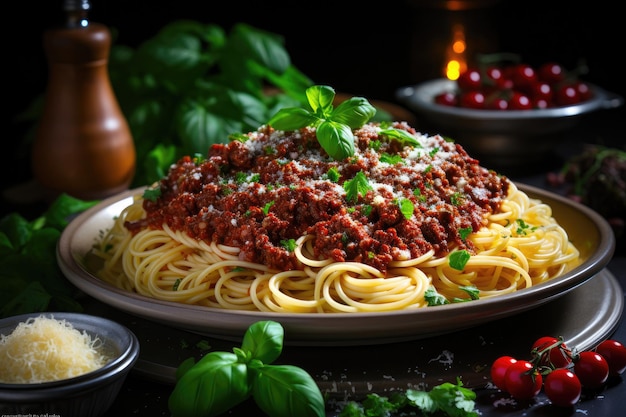 Delizia salata di spaghetti alla bolognese