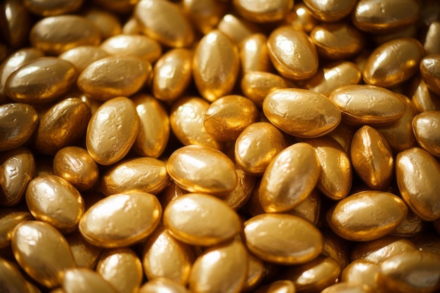 Delizie dorate affascinanti da vicino di mandorle da 24 carati