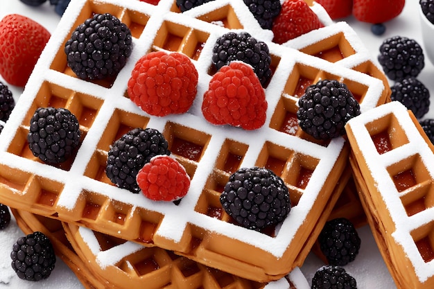 Deliziosa arte generativa Waffle belga di AI