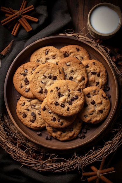 Deliziosa disposizione dei biscotti