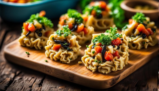 deliziosa disposizione della pasta