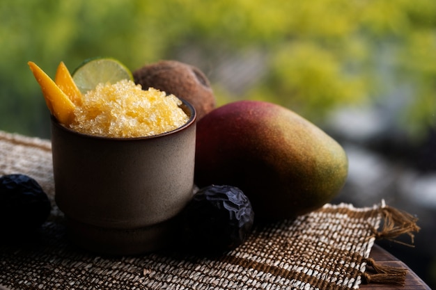 Deliziosa granita al gusto di frutta