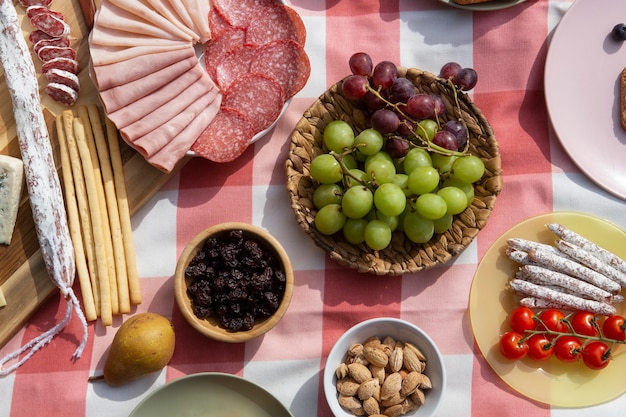 Deliziosa natura morta da picnic