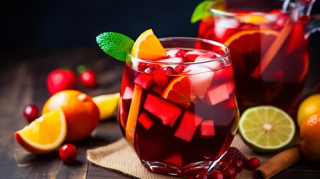 Deliziosa sangria rossa fatta in casa