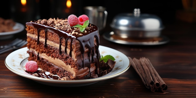 deliziosa torta con frutti di bosco AI generativa