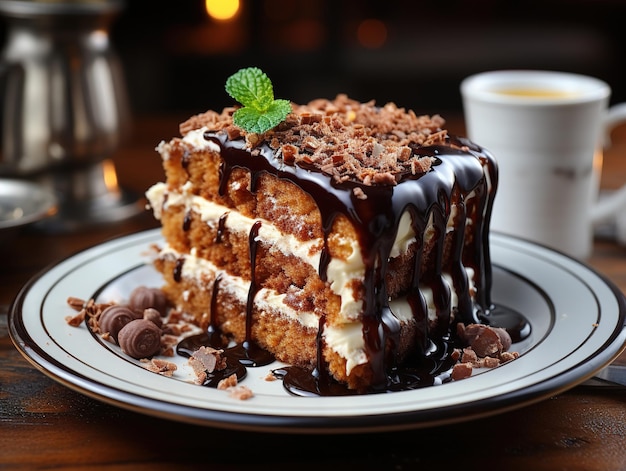 deliziosa torta con frutti di bosco AI generativa