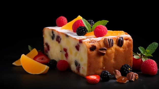 Deliziosa torta di frutta cremosa