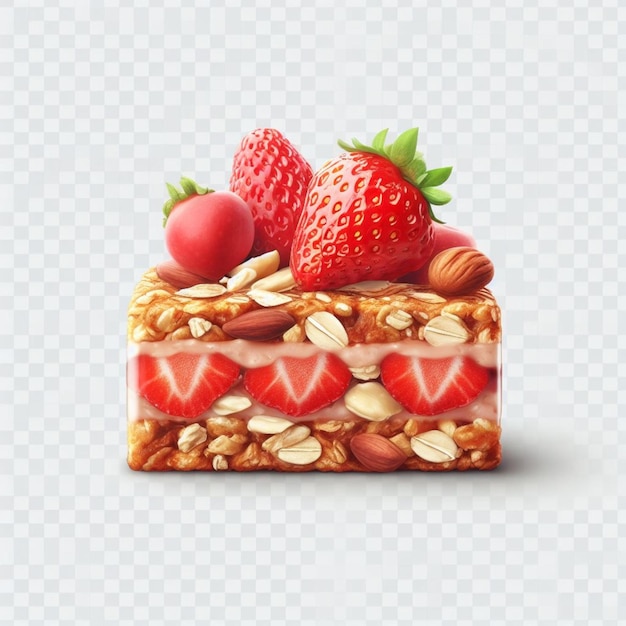 Deliziose barrette di riso Krispies con fragola sopra l'immagine di Delight Ai