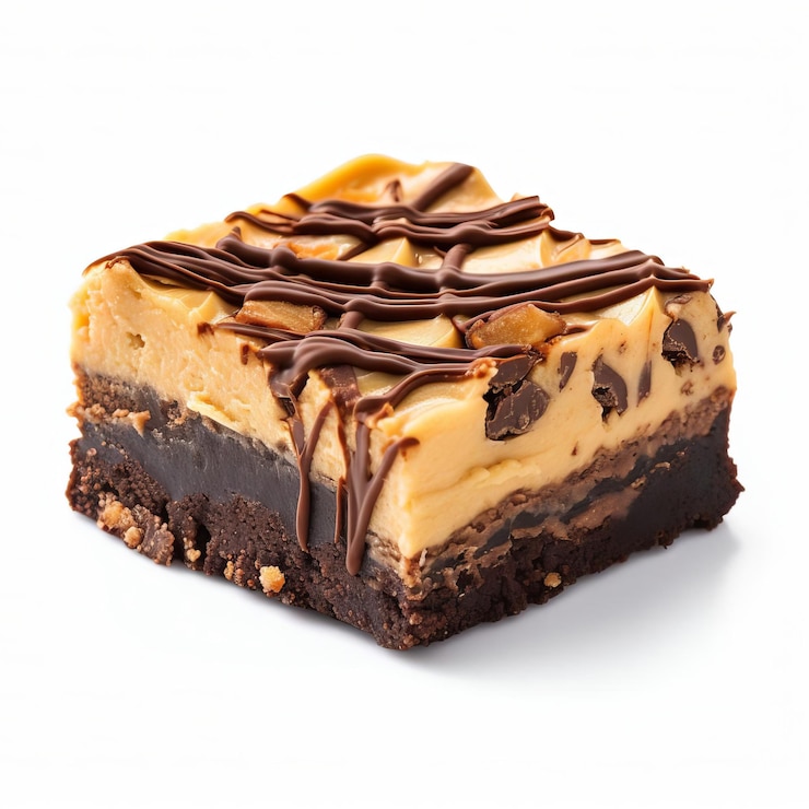 Foto deliziose brownies al burro di arachidi un piacere visivo