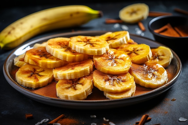 Deliziose fette di banane al forno