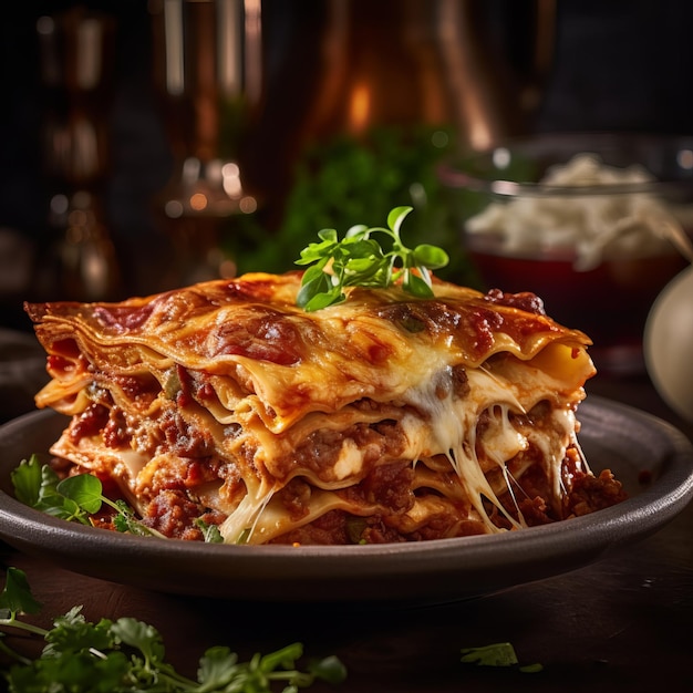 Deliziose lasagne italiane fatte in casa