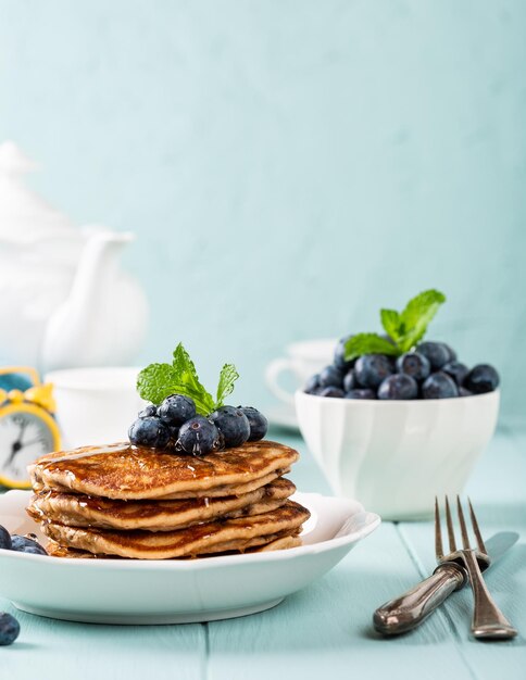 Deliziose pancake con gocce di cioccolato