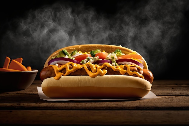 Deliziosi arrangiamenti di hot dog